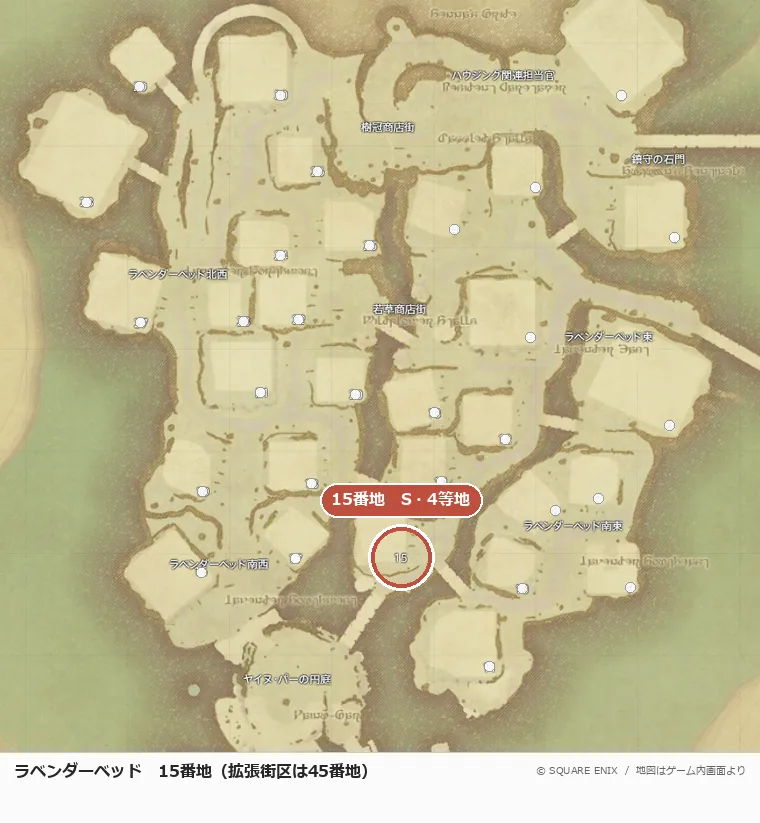 ラベンダーベッド15番地の位置