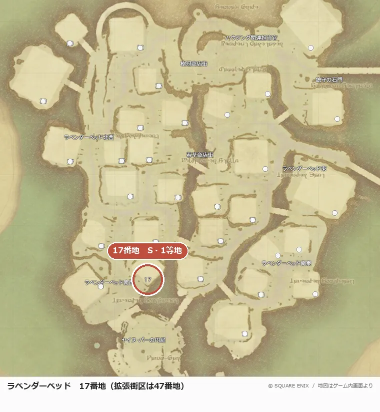 ラベンダーベッド17番地の位置