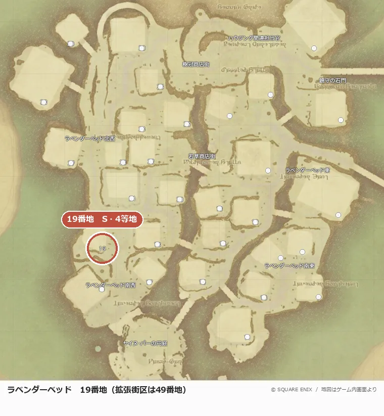 ラベンダーベッド19番地の位置