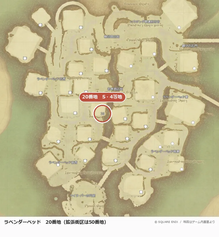 ラベンダーベッド20番地の位置