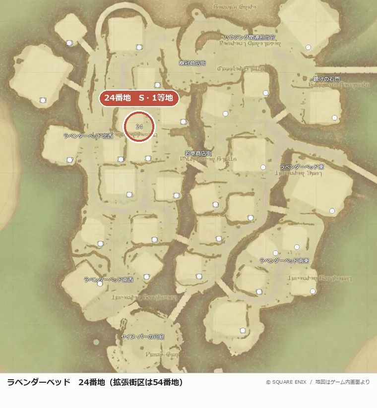 ラベンダーベッド24番地の位置