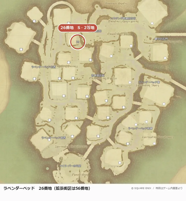 ラベンダーベッド26番地の位置