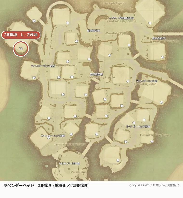 ラベンダーベッド28番地の位置
