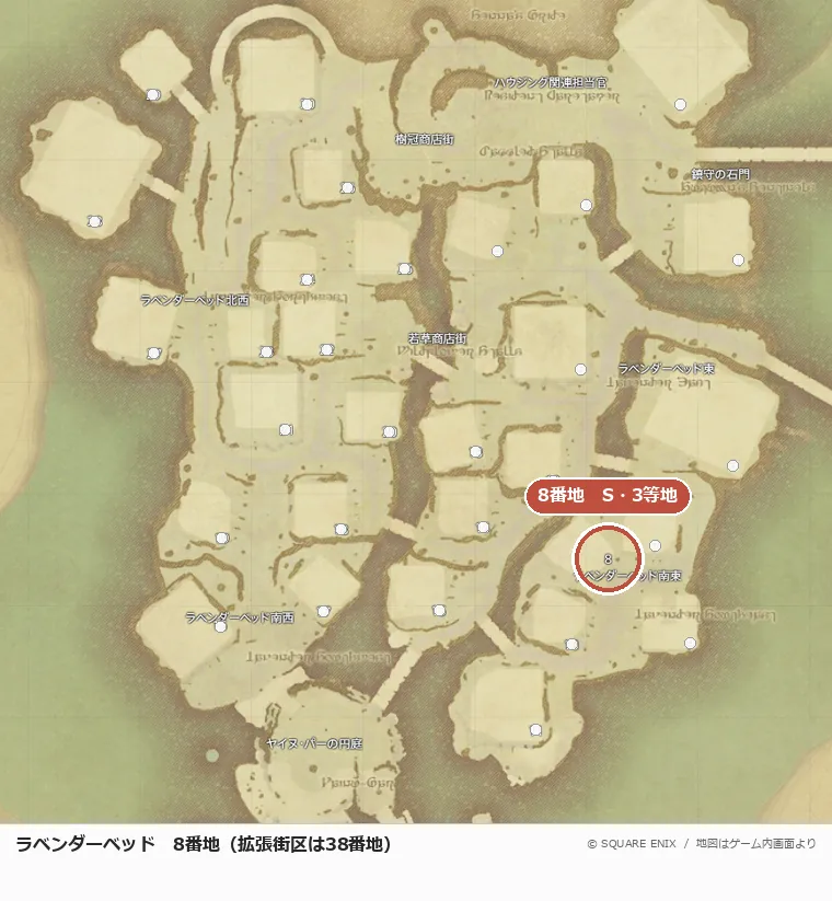 ラベンダーベッド8番地の位置