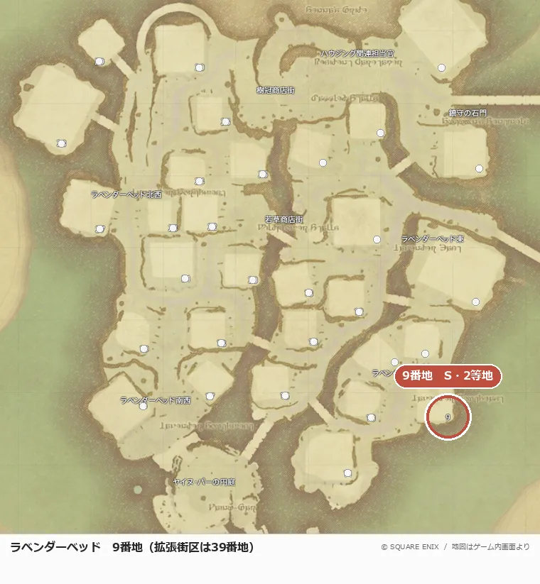 ラベンダーベッド9番地の位置