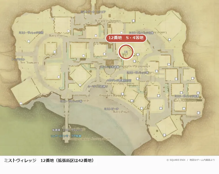 ミストヴィレッジ12番地の位置