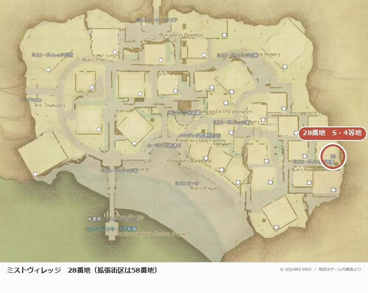 ミストヴィレッジ28番地の位置
