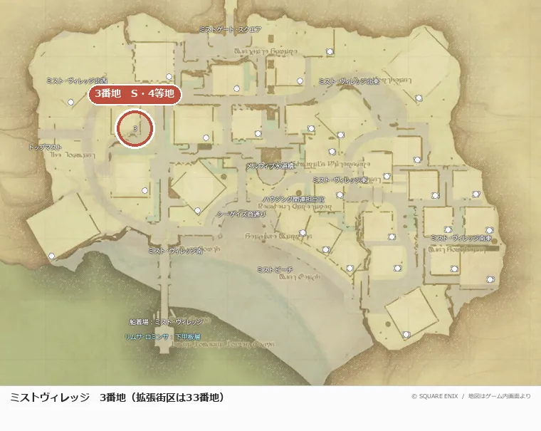 ミストヴィレッジ3番地の位置