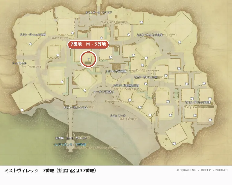 ミストヴィレッジ7番地の位置