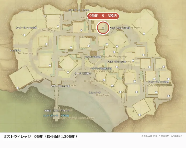 ミストヴィレッジ9番地の位置